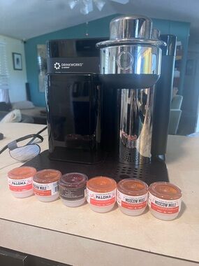 Drinkworks Cocktail Pod Machine with Assorted Pods - Black & Silver By Keurig